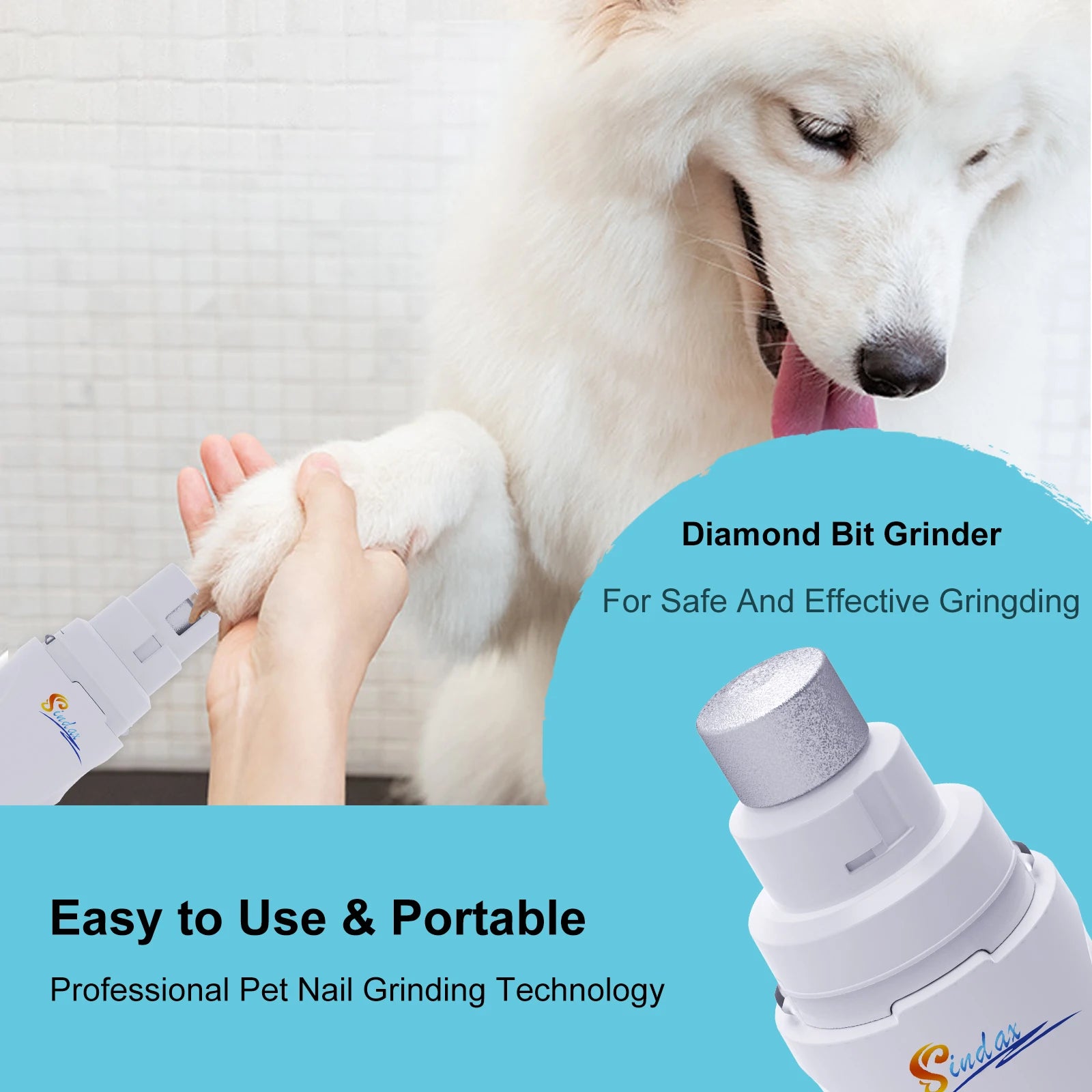 CalmNest™ Quiet Nail Grinder — Stress-Free Nail Care for Dogs & Cats