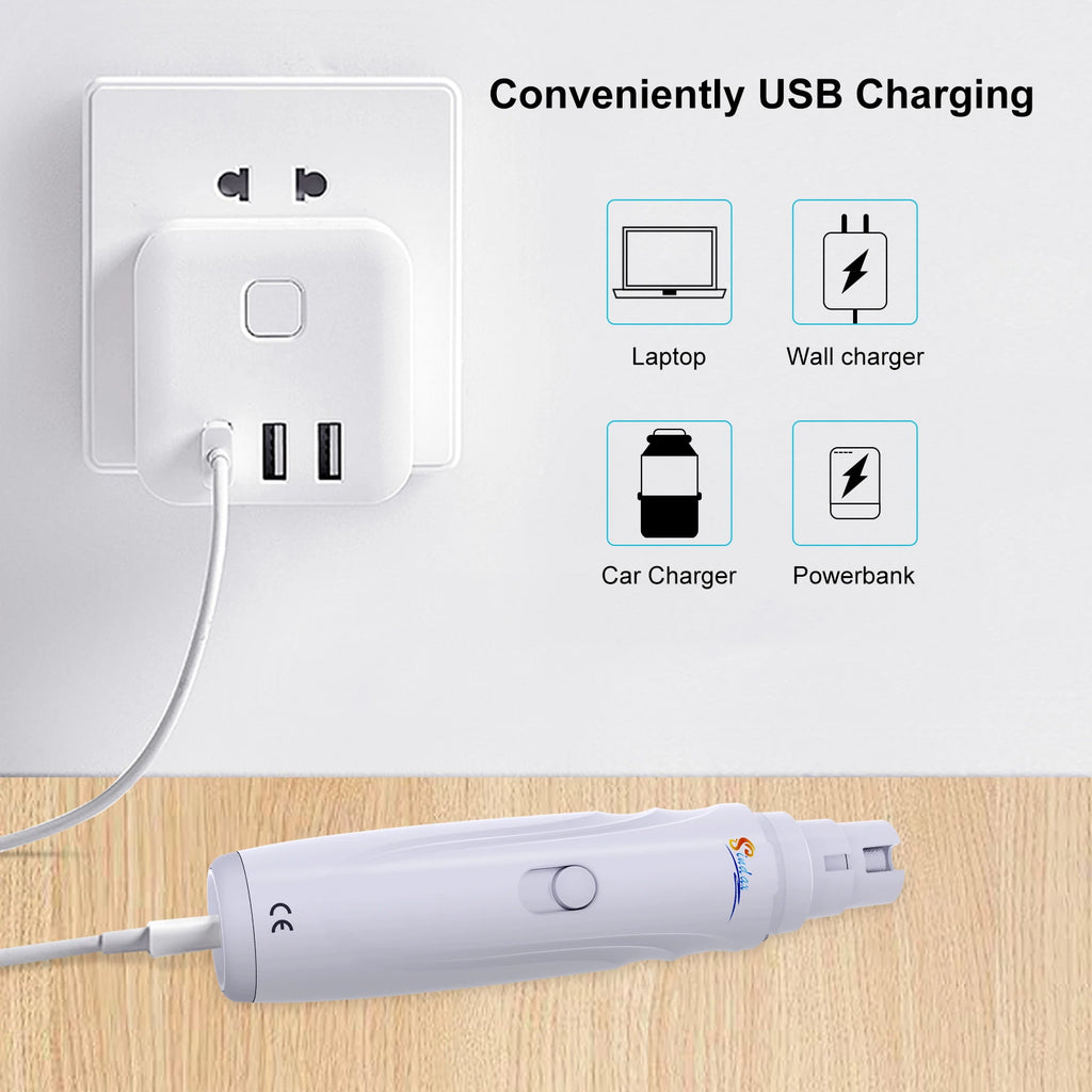 CalmNest™ Quiet Nail Grinder — Stress-Free Nail Care for Dogs & Cats