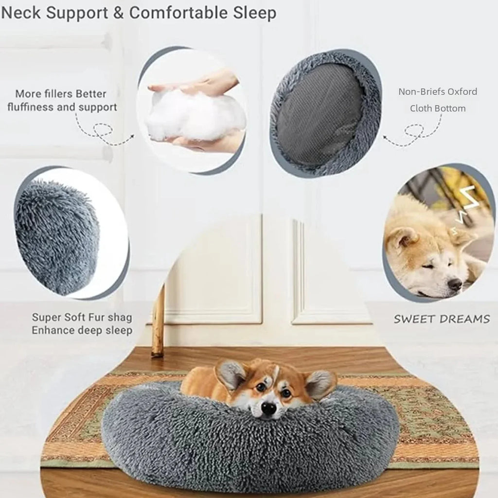 CalmNest™ Calming Donut Bed — Anxiety Relief for Dogs
