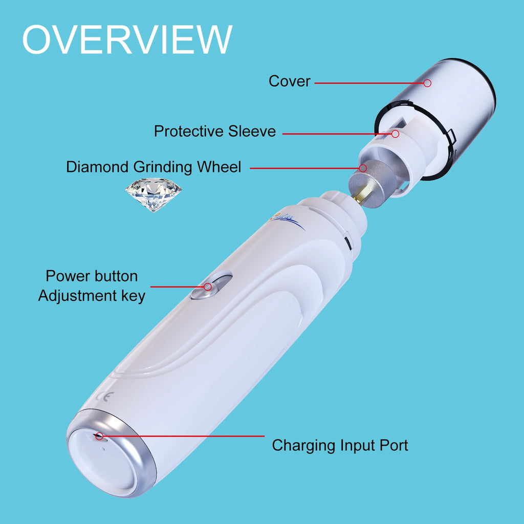 CalmNest™ Quiet Nail Grinder — Stress-Free Nail Care for Dogs & Cats
